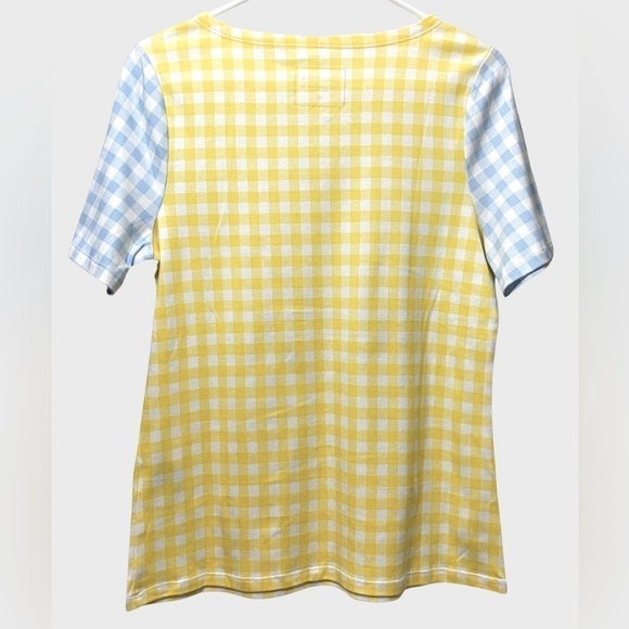 NWT, Charter Club, Yellow Checkered Boat Tee - Picture 3 of 3